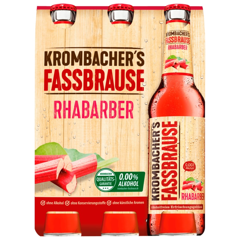 Krombacher's Fassbrause Rhabarber 6x0,33l